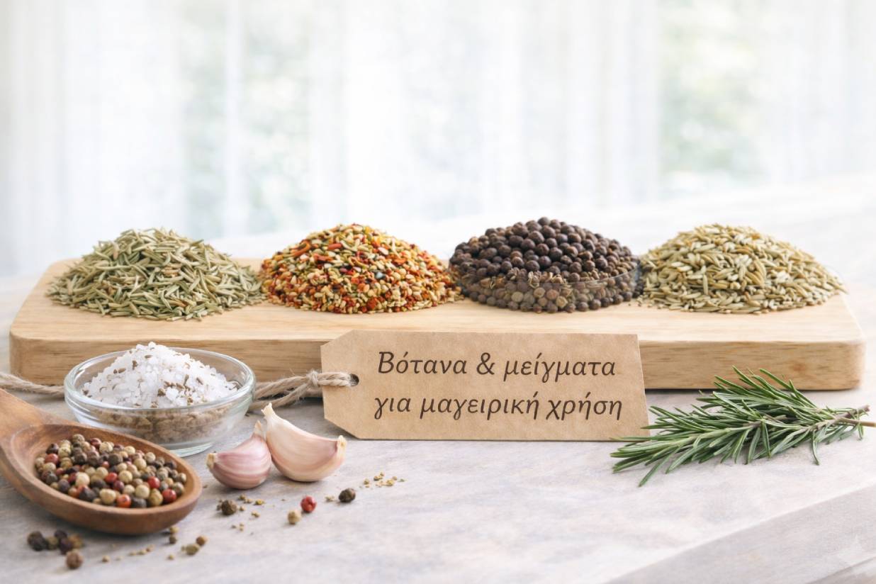 Votana & Meigmata gia Mageiriki Chrisi